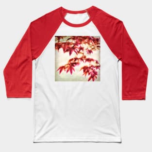 Japanese Maple Square - textured photo art Baseball T-Shirt